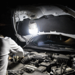 • كشاف ليد مزدوج يعمل بالطاقة شمسية