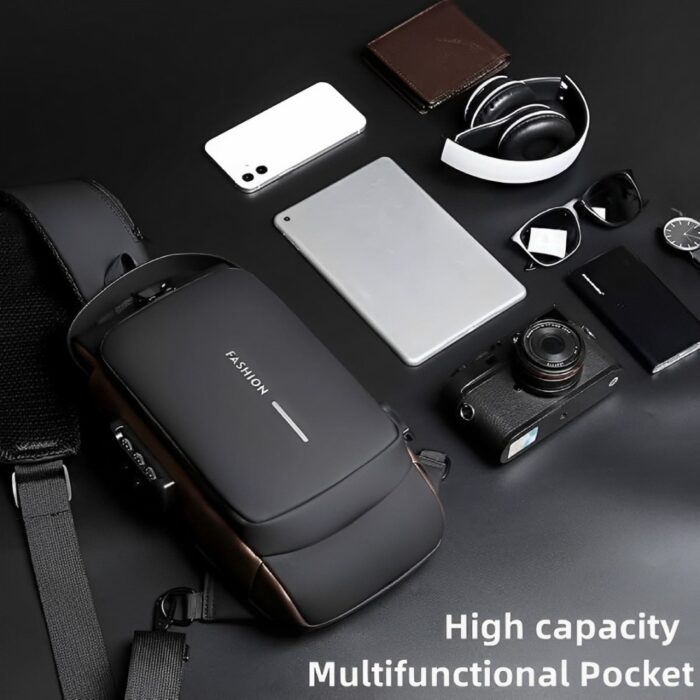 ⁦شنطة الترند ضد السرقة - لون اسود⁩ - الصورة ⁦3⁩