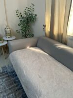 ⁦مرتبه تطريه للكنبه بيج⁩ - الصورة ⁦3⁩