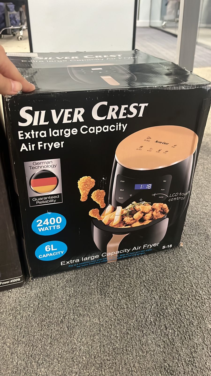 ab1f02c7-30cb-4b0a-b51e-df8ee5a9fd37.jpg • قلاية هوائية 6 Silver Crest Liter Black - الصورة 1