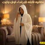 ⁦بطانيه قابله للارتداء اوف وايت⁩ - الصورة ⁦3⁩