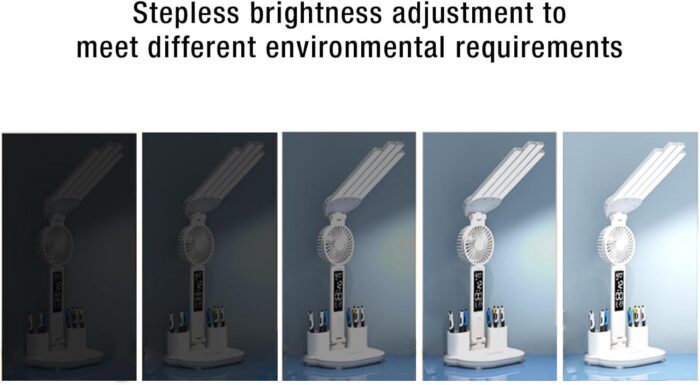 ⁦اباجوره مكتب ليد مع مروحه و ساعه⁩ - الصورة ⁦4⁩