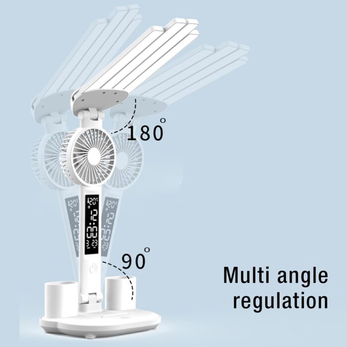 ⁦اباجوره مكتب ليد مع مروحه و ساعه⁩ - الصورة ⁦3⁩