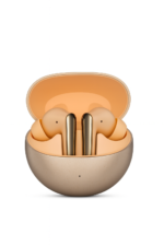 ⁦"	سماعة ايربودز من رينو لون اسود ذهبي"⁩ - الصورة ⁦2⁩